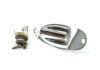 Fender Stratocaster Nickel Roadworn Jack Plate with Female Base
