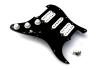 Loaded Pickguard assembled Fender Stratocaster Player HSH 3-ply black