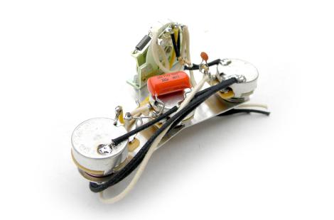 Fender Stratocaster HSS prewired plate with 3 treble bleed potentiometers