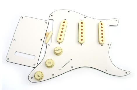 Parchment White American Standard Stratocaster Pickguard Kit
