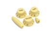Potentiometer knobs Stratocaster Aged white Gold lettering