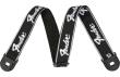Fender Quick Grip Strap con monograma en blanco y negro
