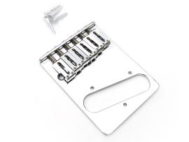 Chevalet Bridge Telecaster Gotoh Six Pontets Laiton Chromé