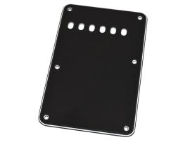 Plaque arrière Stratocaster cache tremolo 3 plis noir blanc noir 6 trous