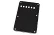 Stratocaster Backplate 3 Ply Black White Black 6 Hole Tremolo Cover