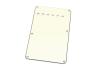 Stratocaster back cover 3-ply parchment white tremolo cover