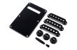 Fender Stratocaster Pickup-Zubehör-Abdeckungs-Kit aus schwarzem Kunststoff