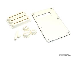 Fender Stratocaster Pergament White Plastic Pickup Cover Kit