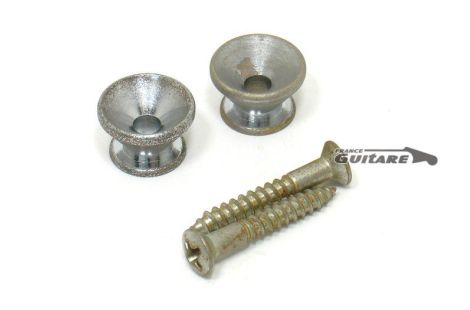 Vintage Aged Relic Gotoh Japan Nickel Strap Buttons