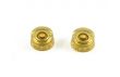 Pair of gold Speed Knobs Vintage white lettering Fender and Gibson
