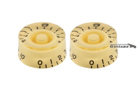 Vintage cream finish Speed Knob for Fender and Gibson LP