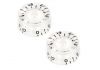 Paire de boutons Speed Knob transparents