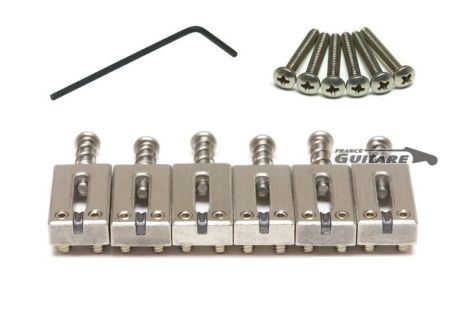 brushed steel Graphtech Stratocaster saddles 11.2mm wide