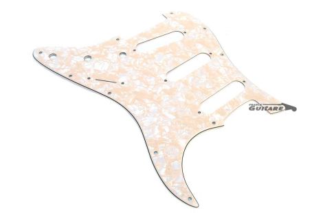 Allparts Stratocaster American Deluxe Aged White Pearloid pickguard