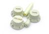 Potentiometer knobs Allparts Stratocaster Mint Green Gold lettering