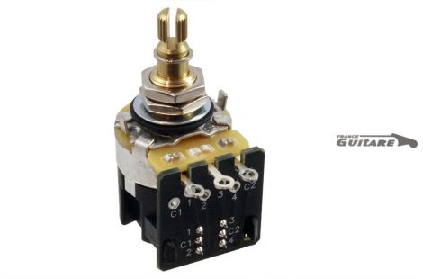 CTS 500K audio potentiometer DPDT push pull switch