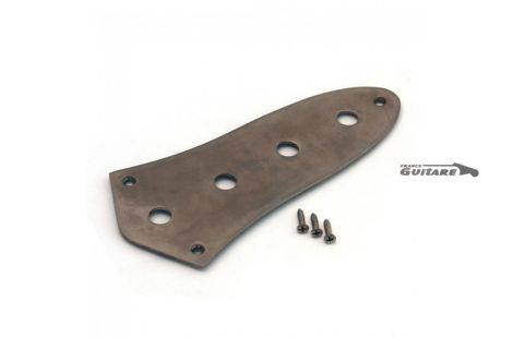 Placa de control cromada Q-Parts estándar Jazz Bass Aged Relic USA