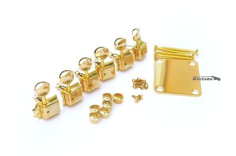 Juego de herrajes de mástil de guitarra Fender Classic Vintage Gold