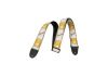 Guitar strap Fender monogrammed Logotype white yellow brown