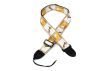 Guitar strap Fender monogrammed Logotype white yellow brown