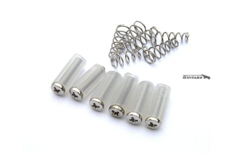 Six height adjustment screws for Stratocaster pickups with springs