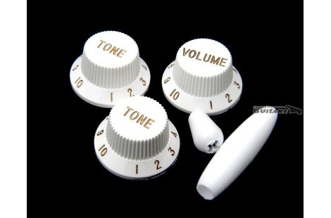 Vintage White Stratocaster Knobs Allparts USA