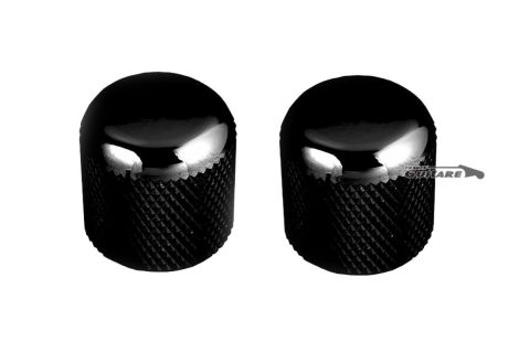 Par de perillas de potenciómetro cúpula Telecaster negras Gotoh Japón