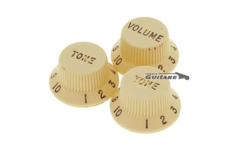 Perillas Fender Stratocaster Roadworn Strat Knobs Aged White 099-7209-000