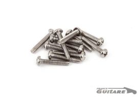 Lot De 20 Vis De Réglage Micro Simple Bobinage 3,5 X 20 Mm Nickel – Compatibles Stratocaster ST Guitare Électrique