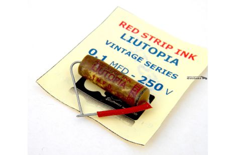 Liutopia Red Strip capacitor repro Vintage Dubilier PIO 1MFD/250V