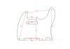 schlagbrett schlagbrett telecaster allparts fender schwarz 50er jahre