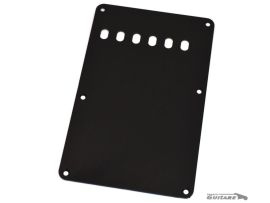 Platte Strat-Abdeckung Tremolo 1-lagig schwarz black 6 Löcher 52,5 mm EE-Abstand