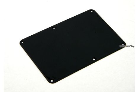 Cubierta de trémolo de placa trasera Strat 1 capa negra 6 agujeros 54 mm espaciado EE