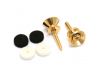 Pair Strat Vintage Gold Strap Buttons