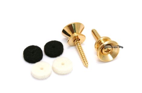 Pair Strat Vintage Gold Strap Buttons