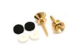 Pair Strat Vintage Gold Strap Buttons
