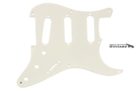 Pickguard Stratocaster type 50s Parchment White 8 holes 1954 1957