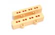Cubiertas de pastilla Jazz Bass American Standard Aged White Cream